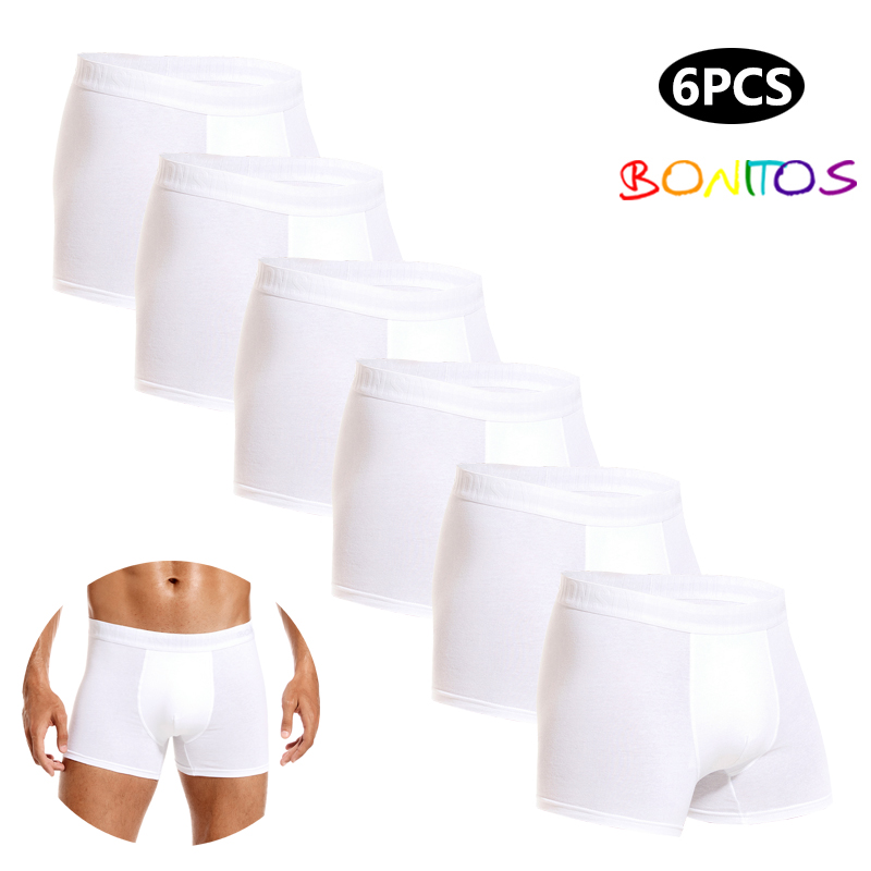 Boxer Shorts Modal - Adam için 6 adet beyaz erkek
